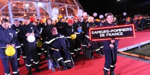 Des jeunes sapeurs-pompiers de l’Ardèche sur le plateau du Téléthon