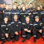 Des jeunes sapeurs-pompiers de l’Ardèche sur le plateau du Téléthon