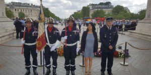 Une délégation des sapeurs-pompiers de l’Ardèche présente à la cérémonie de l’hommage national aux sapeurs-pompiers de France à Paris