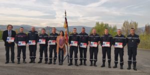 Les portes-drapeaux du SDIS de l’Ardèche à l’honneur