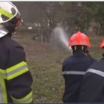 Les jeunes sapeurs-pompiers de Saint-Cirgues-en-Montagne au JT du 13 h de TF1 du 28 février